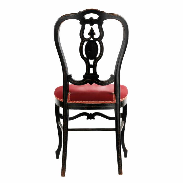 Four Napoleon III style chairs. 