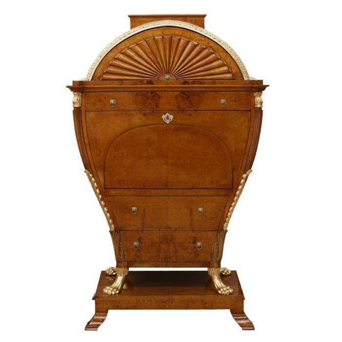 Magnificent secretaire - lyre, in the style of the Viennese Biedermeier. 