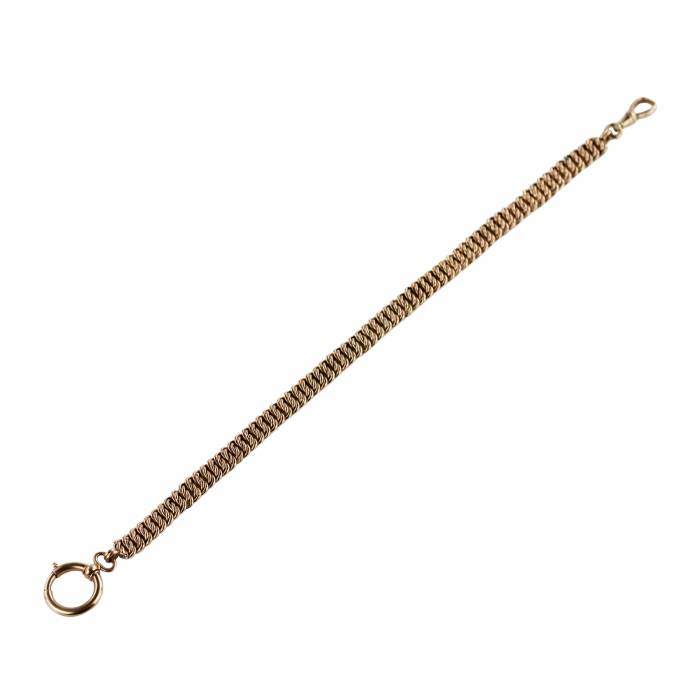 Three row gold chain for pocket watch. 