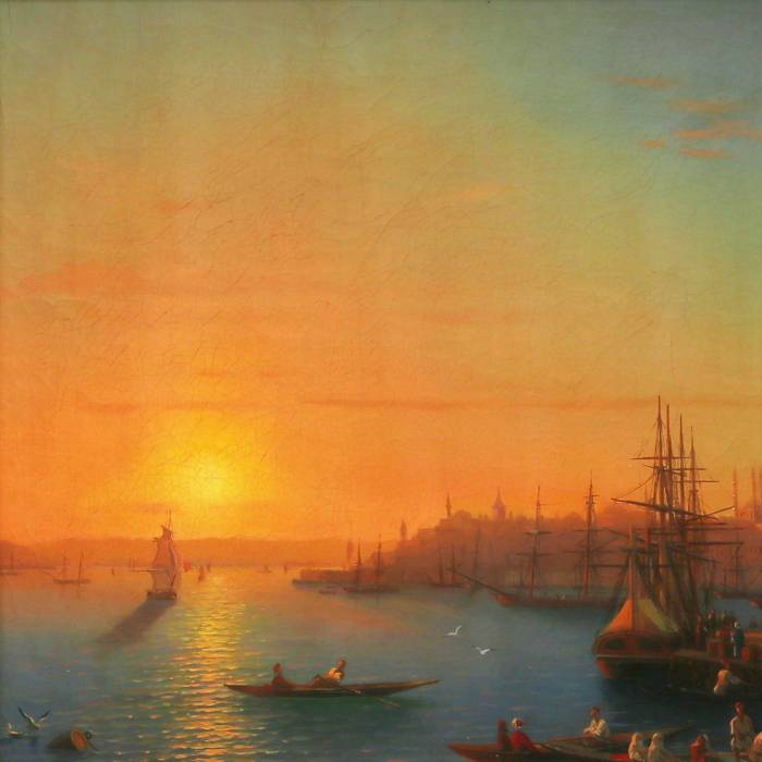 View of Constantinople and the Bosphorus. Studios I.K. Aivazovsky. 1856