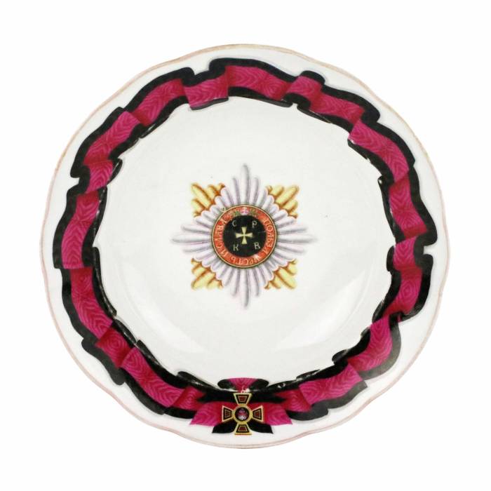 Plate of order service from Popov&39;s factory. 1840-50s 