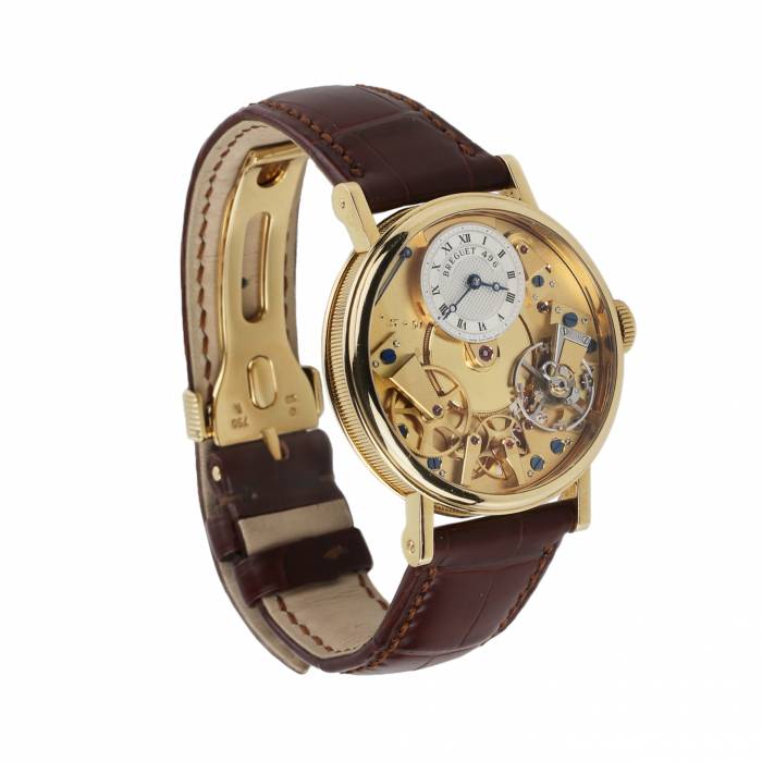 Montre homme Breguet en or La Tradition Squelette. 