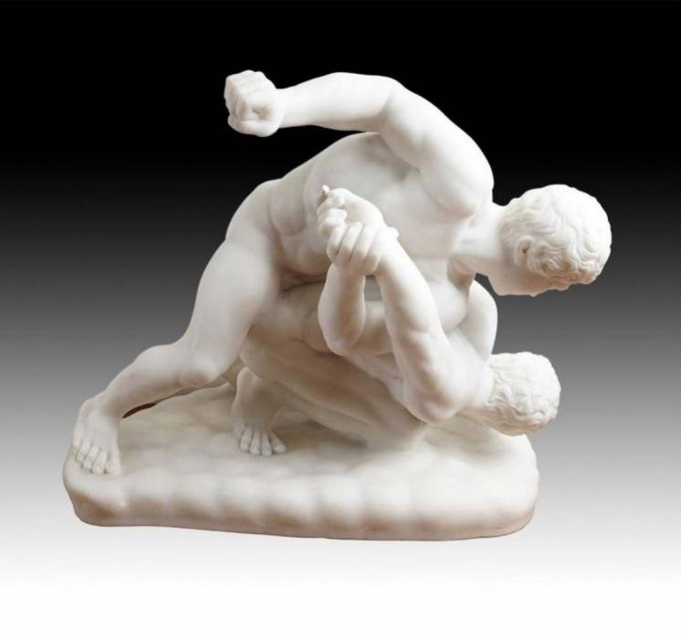 Important Marble Group After The Antique The Wrestlers 