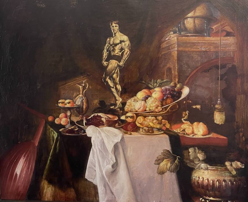 Giclée print on canvas, Hollywood Still Life, 2023, by Kartashov Andrey, Russia, 21st century. 1 of 250 limited prints.