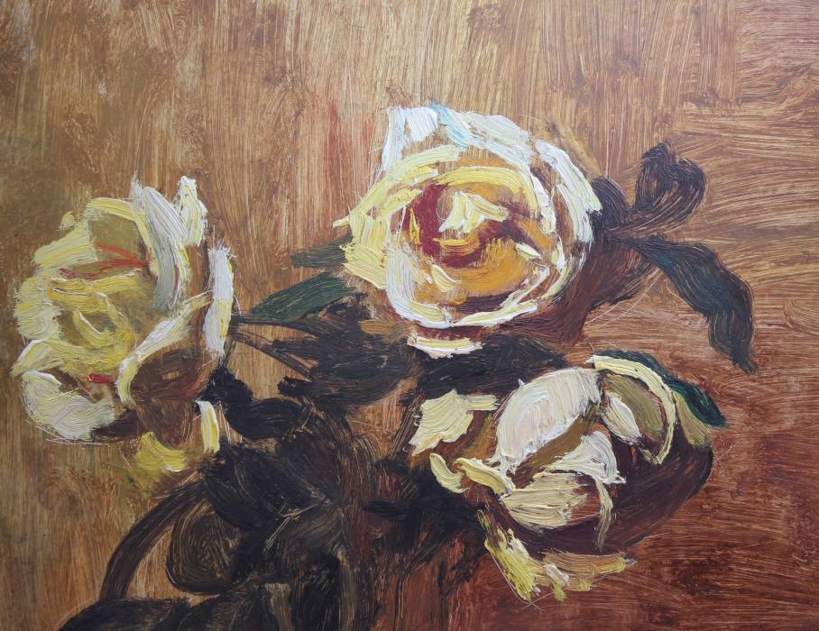 Nature morte aux roses blanches 
