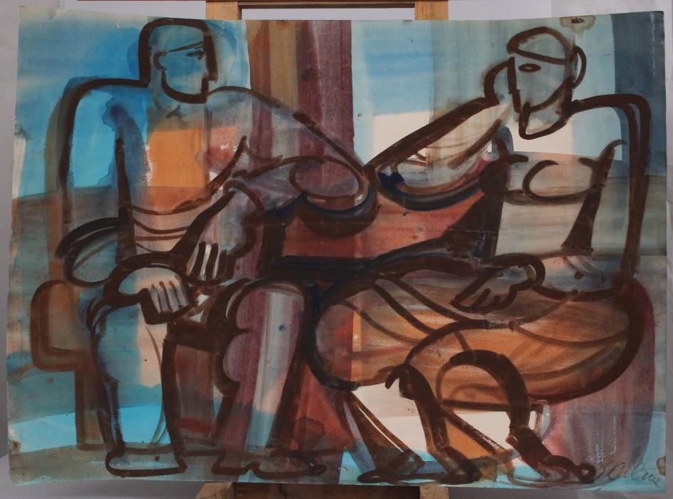 Two-sided painting Two figures  choir