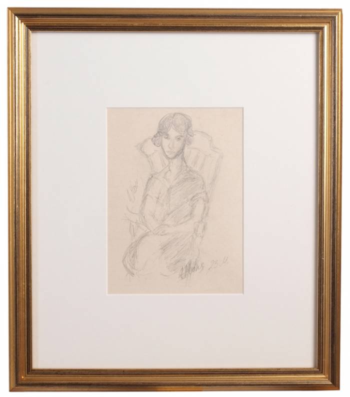 Sketch for the portrait of Meija Amiragova