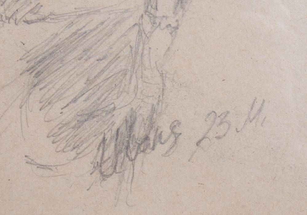 Sketch for the portrait of Meija Amiragova