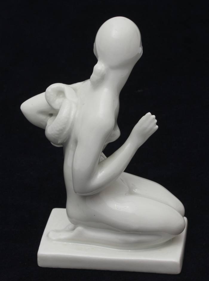 Porcelain figurine Girl with a fish