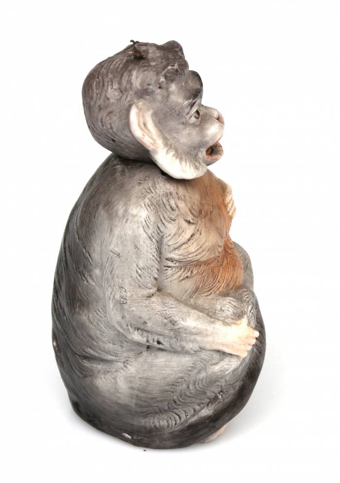 Porcelain figurine Monkey with moving head