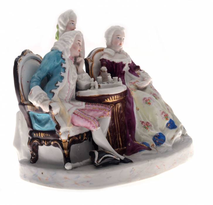 Porcelāna figūra Šaha spēle 