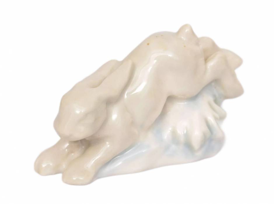 Figurine en porcelaine Lièvre 