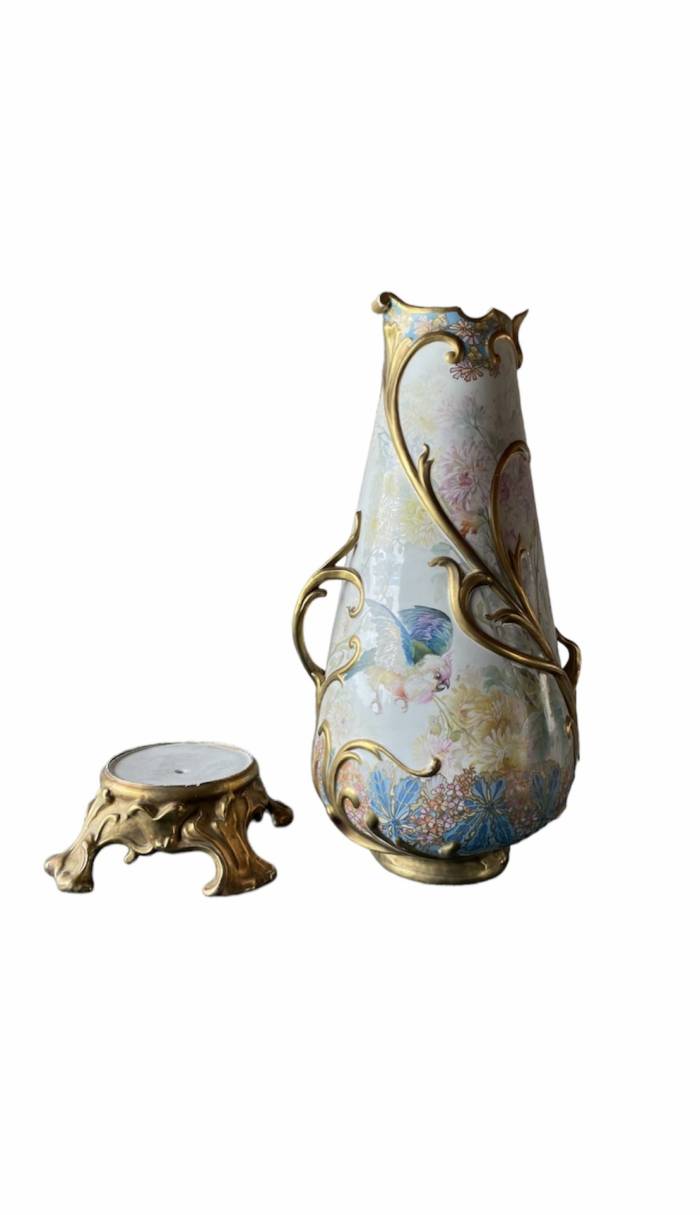 Yıldız Imperial Porcelain Factory, Porcelain Vase by Monsieur Narcice  Late 19th-Century Turkey .