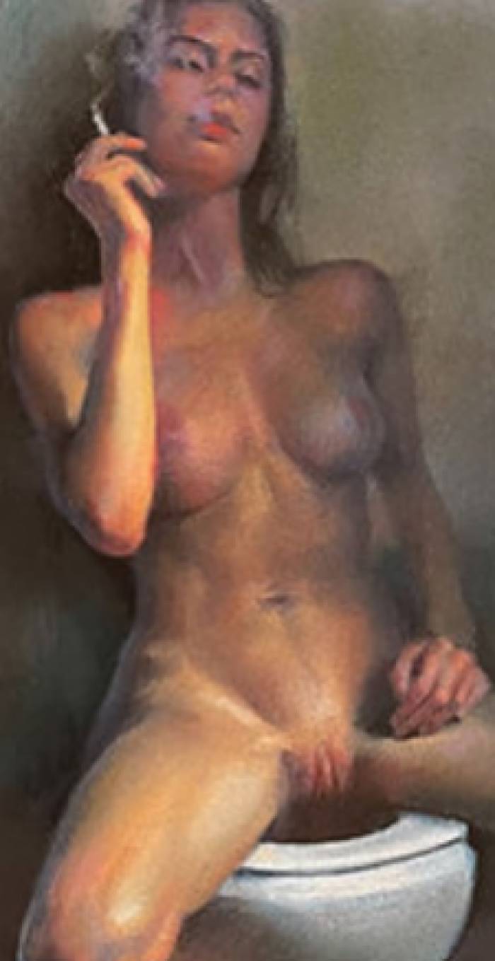 Kirillova Julia, Peinture au pastel nu, 21e siècle. 