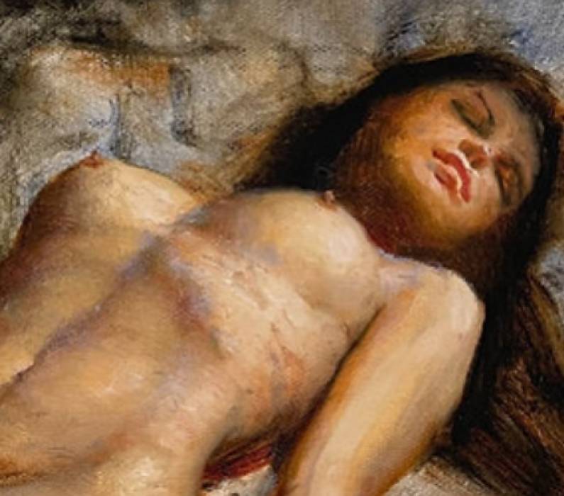 Giclée apdruka uz audekla, Akts gaismas vietā, 2023, Kartašovs Andrejs, Krievija, 21. gadsimts. 1 no 50 ierobežotām izdrukām. 