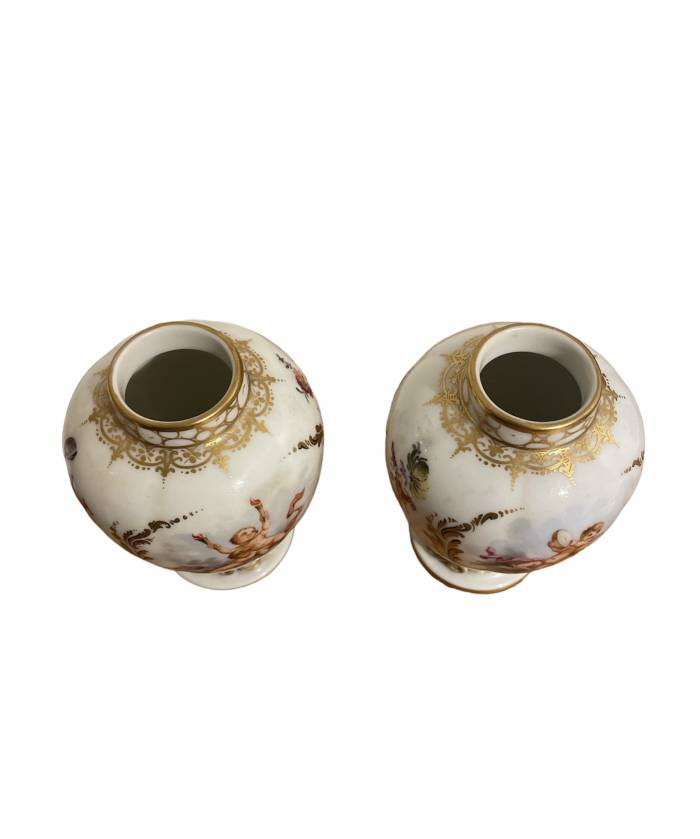 KPM - Putti Vases, 19th Century Porcelain, Germany