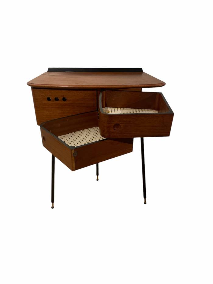 Meuble d&39;entrée rétro en teck – Rastad & Relling, modèle 2740, conçu en 1956 