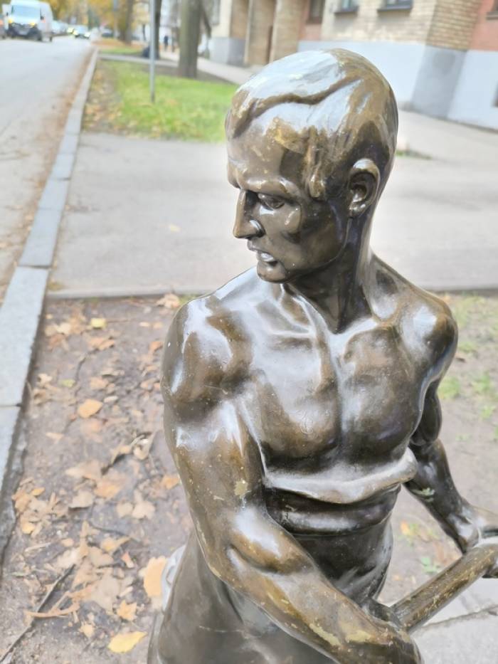 Franz IFFLAND oversized sculpture blacksmith 