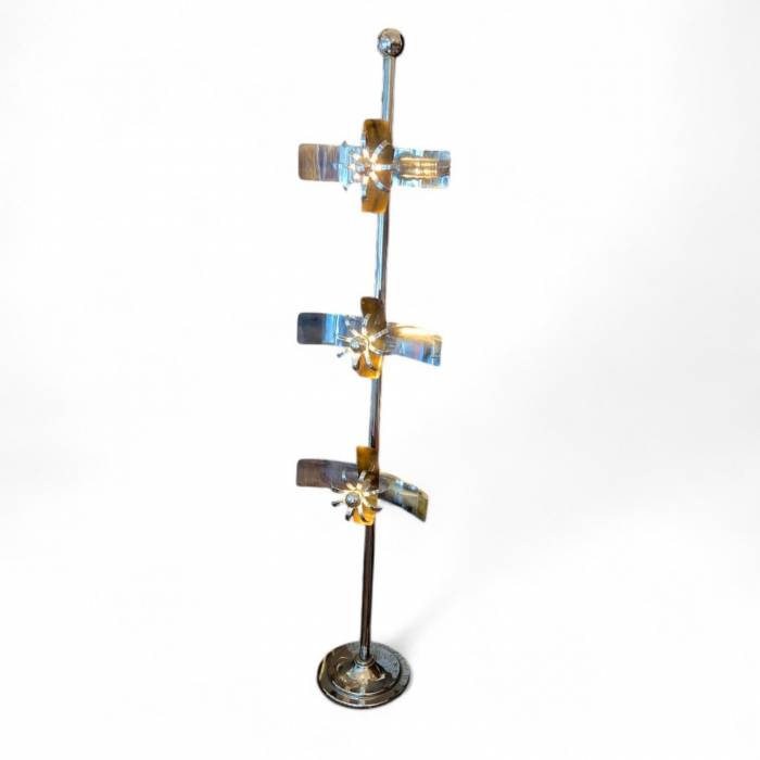 Rare Italian Space Age Floor Lamp with Floating Light Modules, 1970s