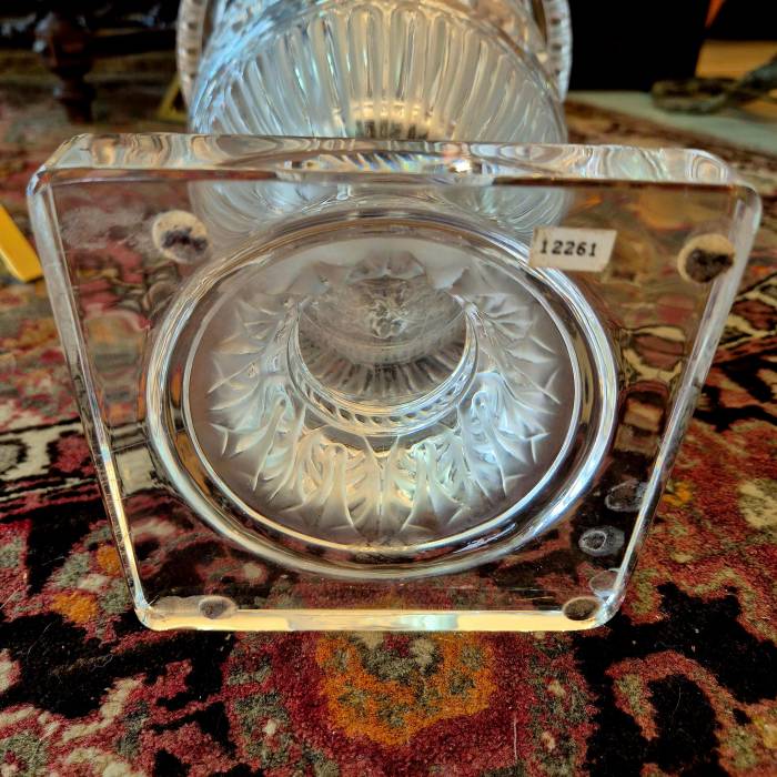 Lalique Versailles Vase in Clear Crystal — France, 1939 Design, Circa 1990