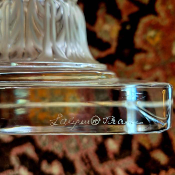 Lalique Versailles Vase in Clear Crystal — France, 1939 Design, Circa 1990