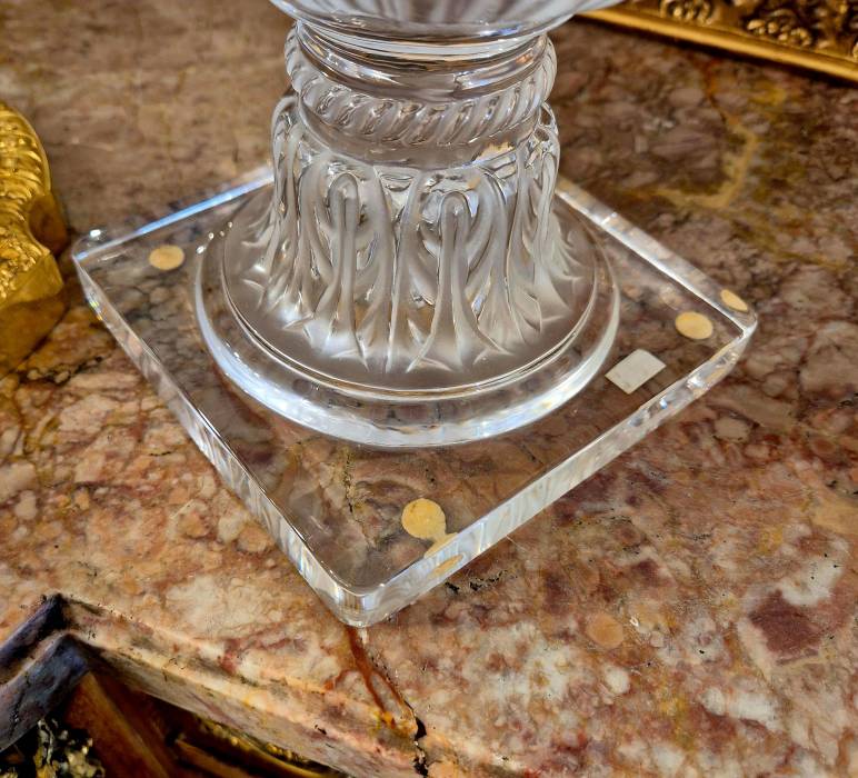 Lalique Versailles Vase in Clear Crystal — France, 1939 Design, Circa 1990