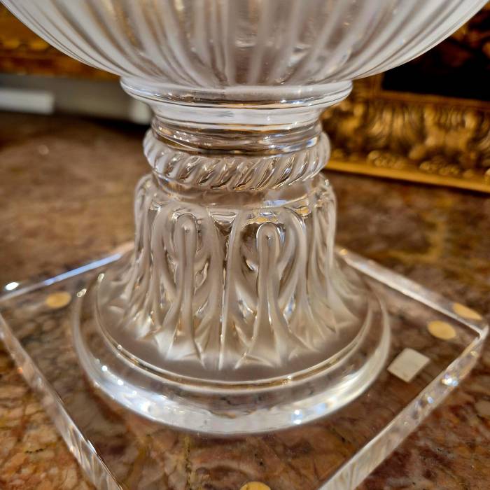 Lalique Versailles Vase in Clear Crystal — France, 1939 Design, Circa 1990
