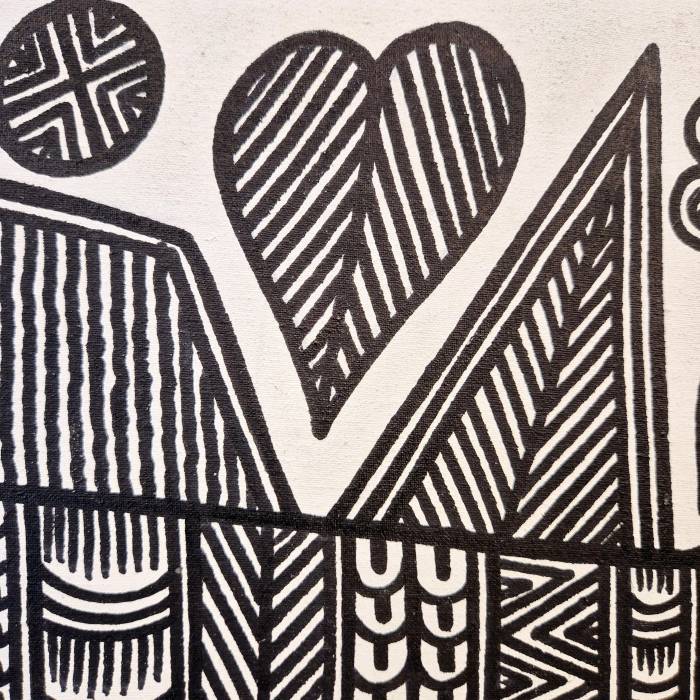 Fishes, John KAUAGE, Acrylic on canvas, Papua New Guinea, 2013