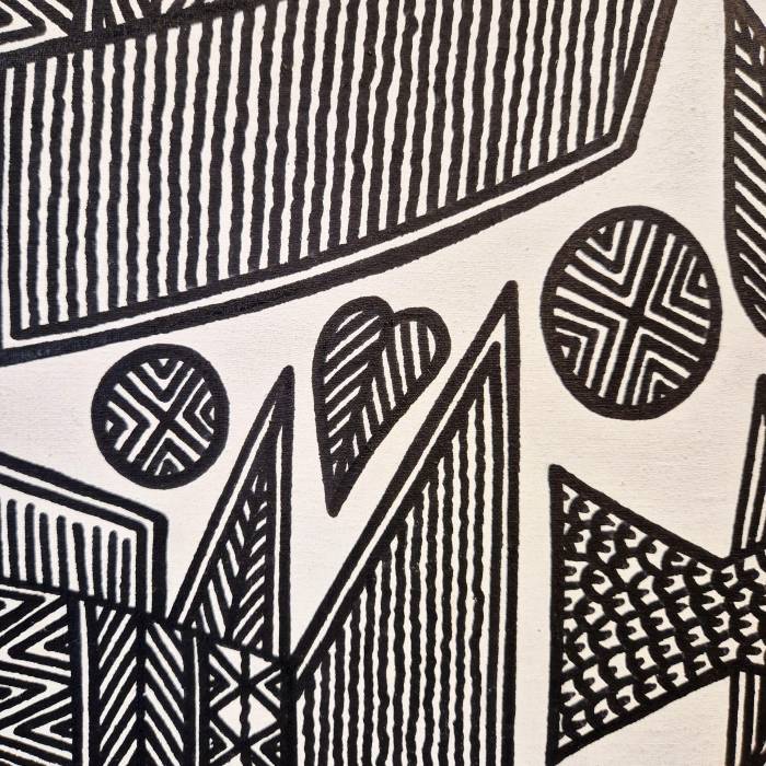 Fishes, John KAUAGE, Acrylic on canvas, Papua New Guinea, 2013