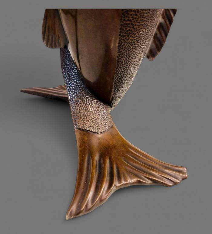 Edouard Marcel Sandoz, entwined carps, bronze, Susse Frères foundrymen, 1920