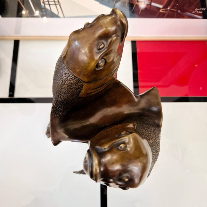 Edouard Marcel Sandoz, entwined carps, bronze, Susse Frères foundrymen, 1920