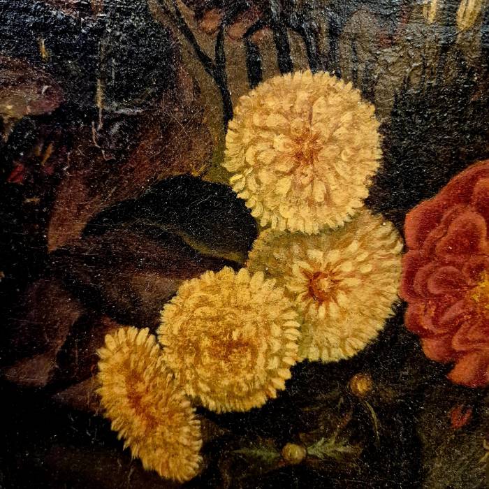Still Life With Flowers, Signed Aurelia Riolso De Mortimer, Oil On Canvas, 1887