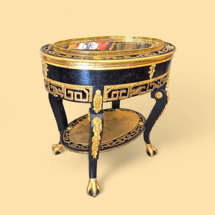 Maison ROMÉO champagne cooler, Wood and gilt bronze, circa 1970
