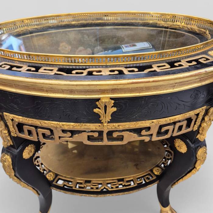 Maison ROMÉO champagne cooler, Wood and gilt bronze, circa 1970