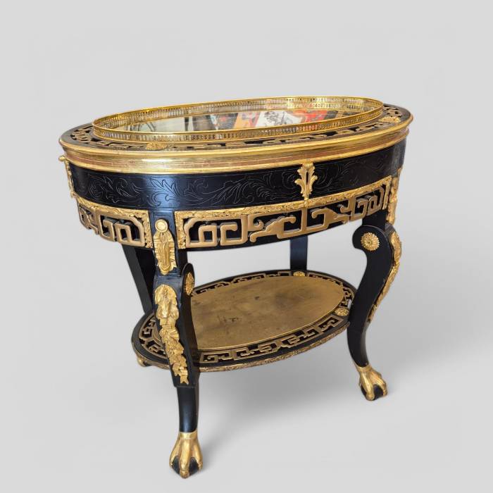 Maison ROMÉO champagne cooler, Wood and gilt bronze, circa 1970