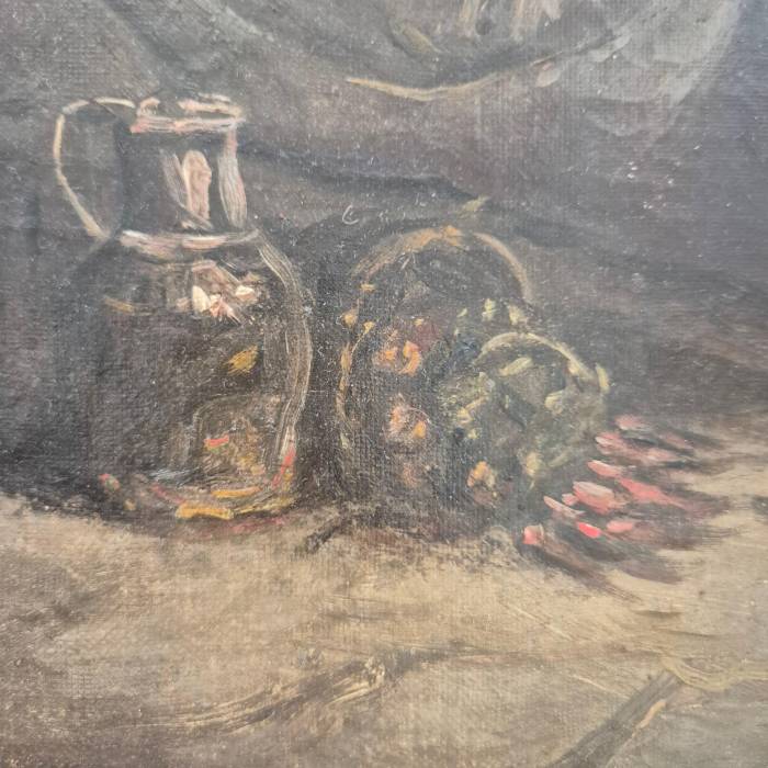 Daily scene of servants, oil on canvas, 19th century