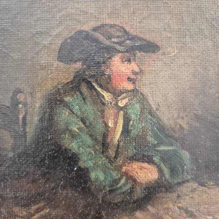 Daily scene of servants, oil on canvas, 19th century