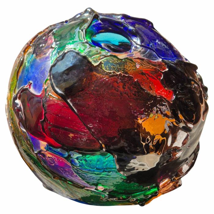 vase Sculpture in the spirit of Gae Aulenti, Murano, Italy, signed, circa 1990