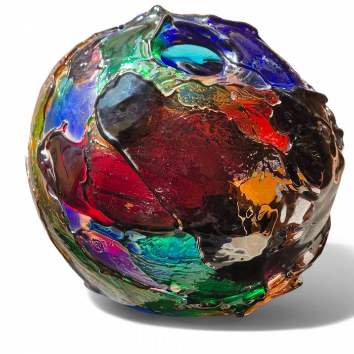 vase Sculpture in the spirit of Gae Aulenti, Murano, Italy, signed, circa 1990