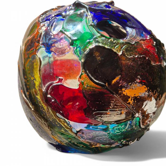 vase Sculpture in the spirit of Gae Aulenti, Murano, Italy, signed, circa 1990
