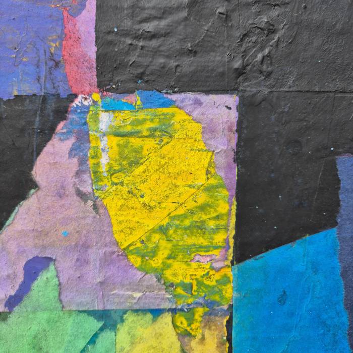Jacques Lavigne, Sans titre, papier déchiré et acrylique sur toile, 2017