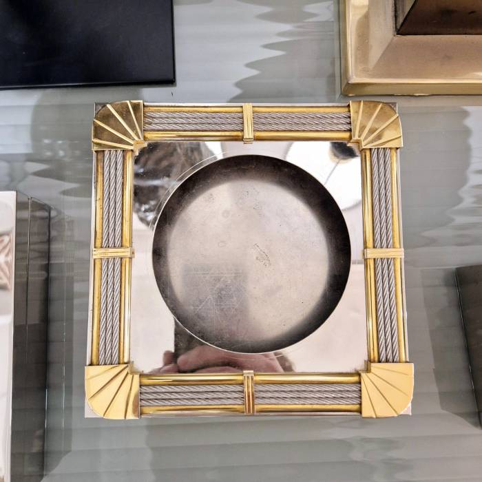 Smoker`s set signed FRED, Force 10 collection, silver gilt metal & stee, 1960