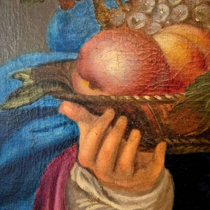 Sybille with turban and fruit bowl, Oil on canvas, 19th century