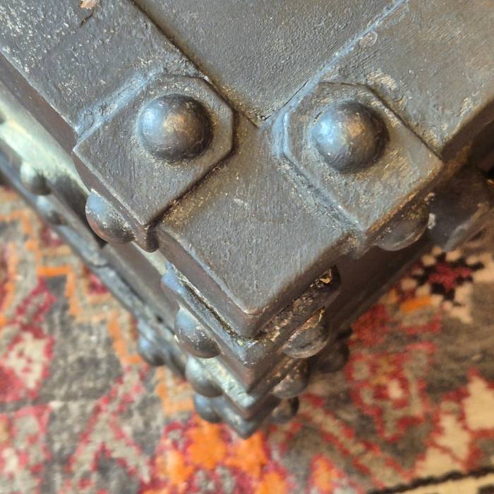 19th century non-combustible cast-iron travel strongbox by Bauche-Fichet, France