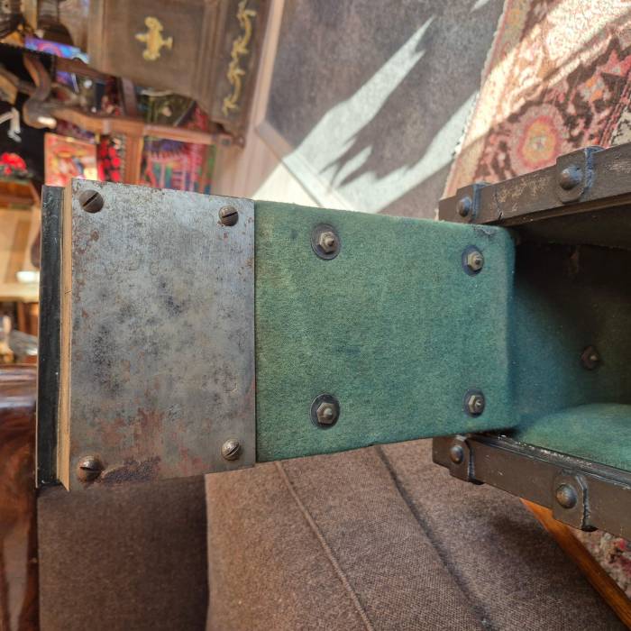 19th century non-combustible cast-iron travel strongbox by Bauche-Fichet, France