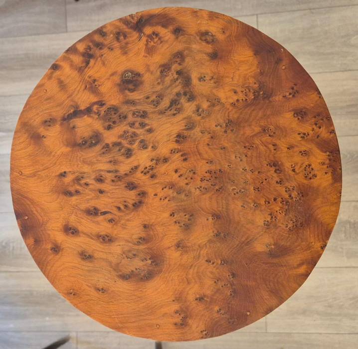 Large Art Deco Column Stand In Amboyna Burl, 1940