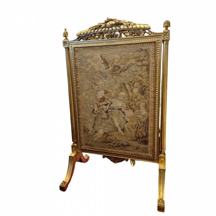 Louis XV style gilded wood firescreen, 19th century