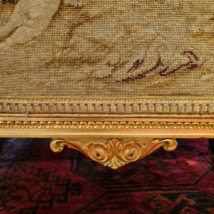 Louis XV style gilded wood firescreen, 19th century
