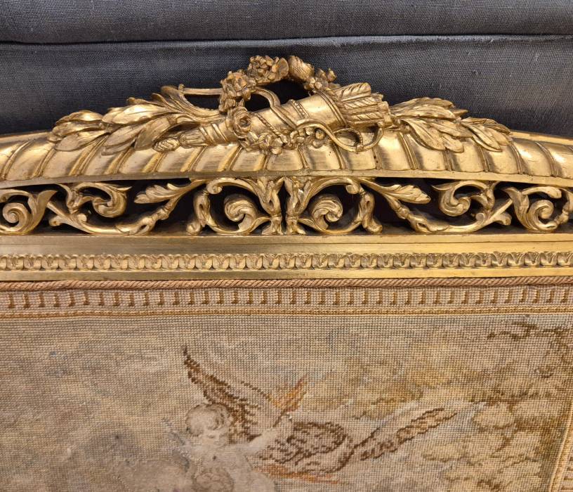 Louis XV style gilded wood firescreen, 19th century