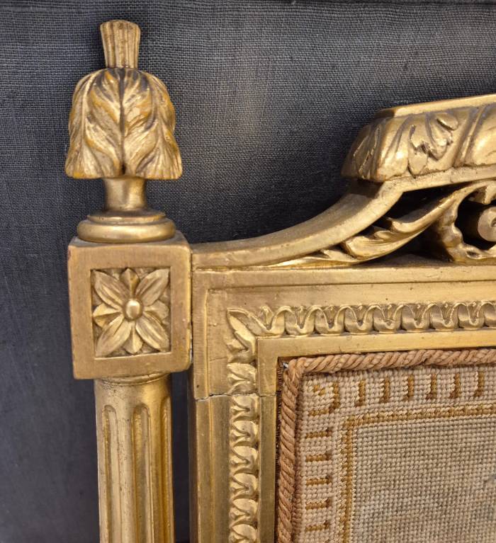 Louis XV style gilded wood firescreen, 19th century